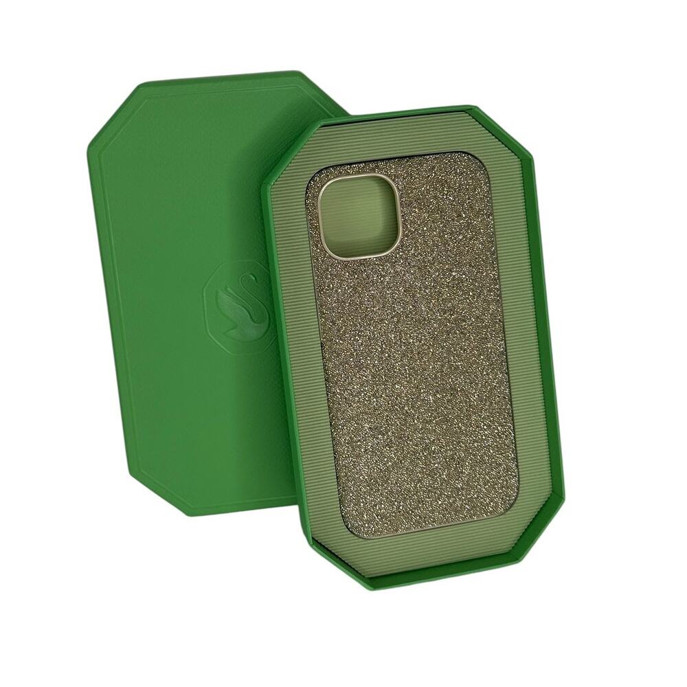Swarovski High smartphone case iPhone 14, Gold tone